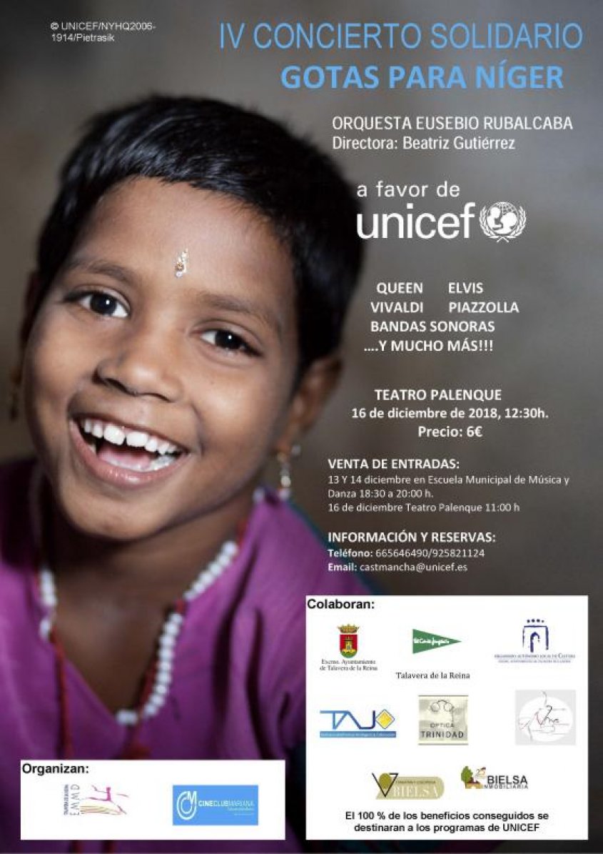 IV Concierto Solidario "Gotas para Níger", a favor de Unicef