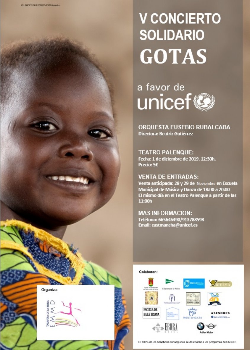 V CONCIERTO SOLIDARIO "GOTAS", A FAVOR DE UNICEF